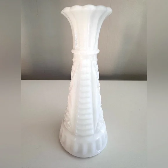 Classic White Milk Glass Decorative Vase - Picture 6 of 10